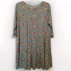 Veveret 3 Tiered Ditsy Floral Dress 1x